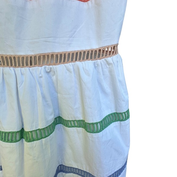 English Factory White Ladder Lace Rainbow Dress Like New Sz M - Picture 4 of 9